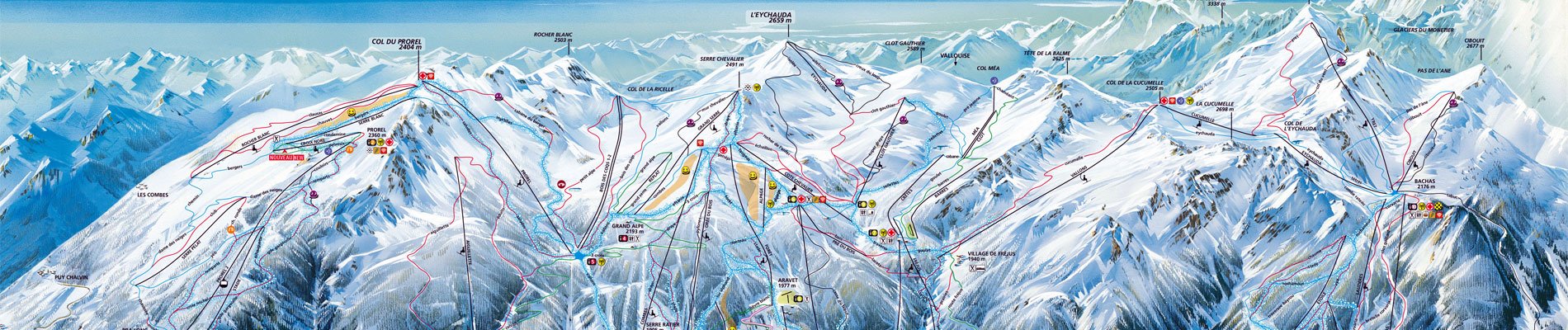 kaart serre chevalier skigebied 1900x400