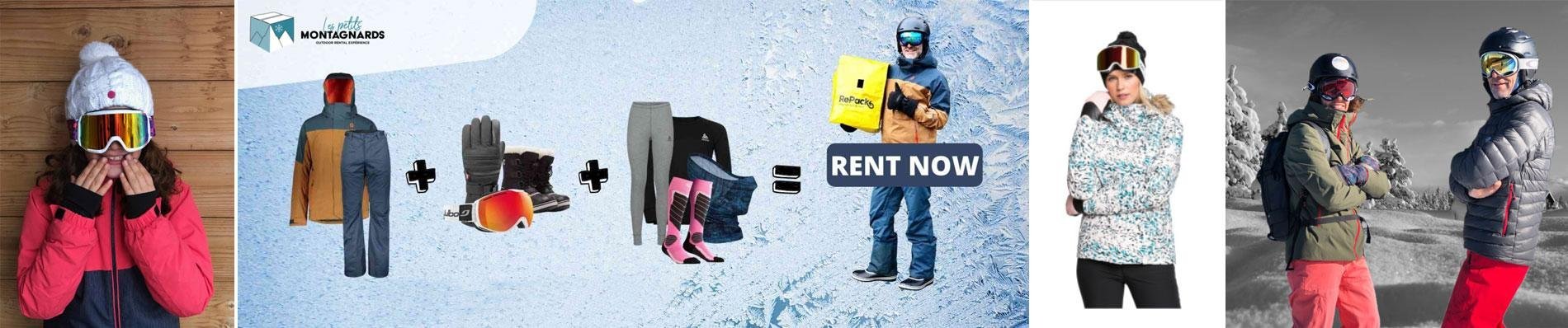 skivakantie wintyersport kleding huur petits montagnards