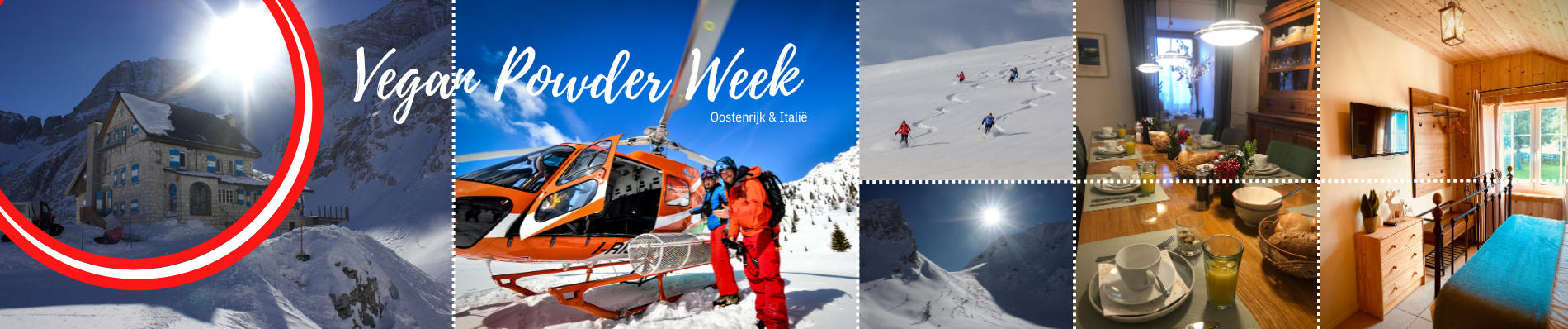 Vegan Powder Skiweek Oostenrijk en Italie heliski offpiste